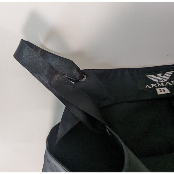 Emporio Armani Black Logo Smock Dress Women's Size 38 US 2 - Picture 8 of 11